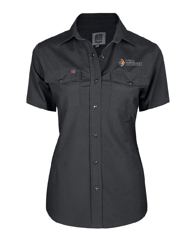 Béton Brunswick - PF435 PPilote & Filles short sleeve shirt (BLACK) - 12896 (AVG)