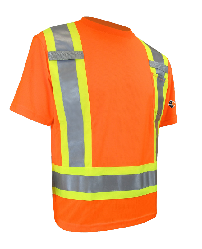Béton Brunswick - 10-662R Men's T-shirt With Reflective Stripes (ORANGE) - DTF. DTF-198 (MG)